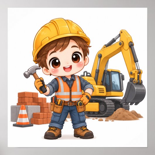 Poster Équipe de construction junior (Devant)
