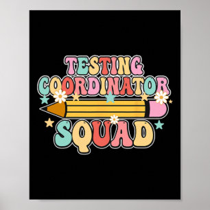 Poster Équipe de coordination des tests scolaires Rétro R