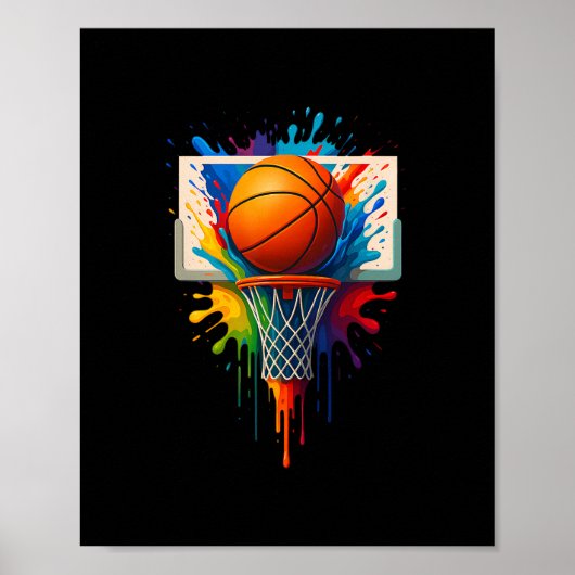 Poster Équipe de couleur tie dye éclaboussure sketll colo (Devant)