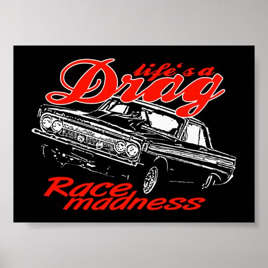 Poster Équipe de course de Drag (Devant)