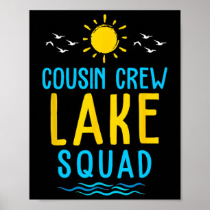 Poster Équipe de cousins Squad du lac Vacances d'été Fami