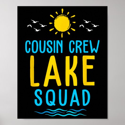 Poster Équipe de cousins Squad du lac Vacances d'été Fami (Devant)