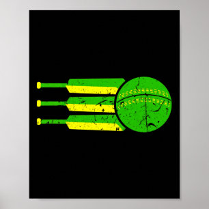 Poster Équipe de cricket Australie Couleurs Athlète Austr