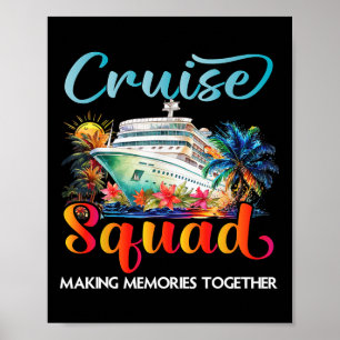 Poster Équipe de croisière 2025 Amis Famille Vacances Cor