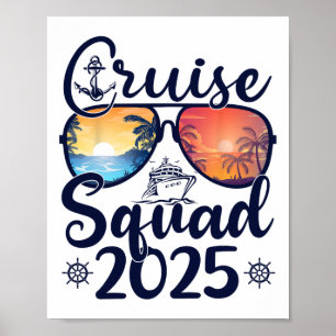 Poster Équipe de croisière 2025 Été Vacances Tenues assor