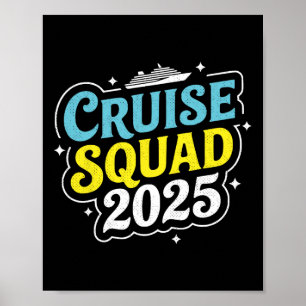 Poster Équipe de croisière 2025 Groupe familial assorti V
