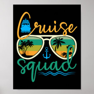 Poster Équipe de croisière 2025 Vacances en famille Plage