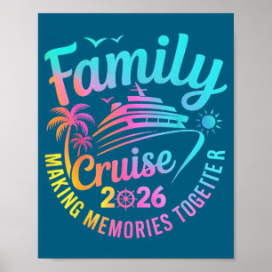 Poster Équipe de croisière 2026 famille assortie pour les