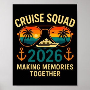 Poster Équipe de croisière 2026 Vacances en famille tenue