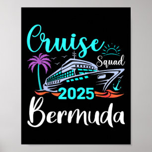 Poster Équipe de croisière aux Bermudes 2025 vacances fam