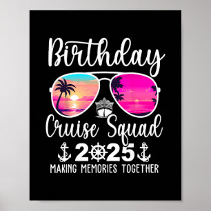 Poster Équipe de croisière d'anniversaire 2025 Croisière