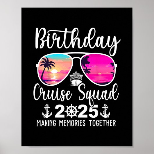 Poster Équipe de croisière d'anniversaire 2025 Croisière (Devant)