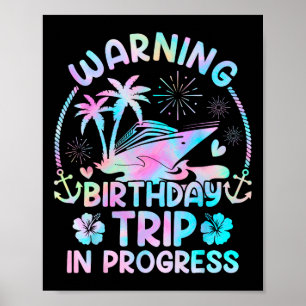 Poster Équipe de croisière d'anniversaire créant des souv
