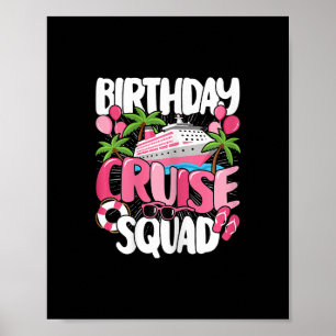 Poster Équipe de croisière d'anniversaire Femmes Filles M