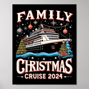 Poster Équipe de croisière de Noël en famille 2024 Funny