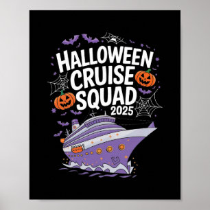 Poster Équipe de croisière effrayante Halloween 2025 Équi
