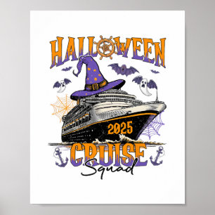 Poster Équipe de croisière Halloween 2025 Équipage de cro