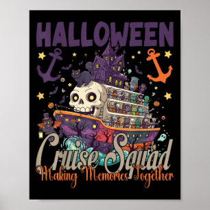 Poster Équipe de croisière Halloween 2025 Voyage Hallowee