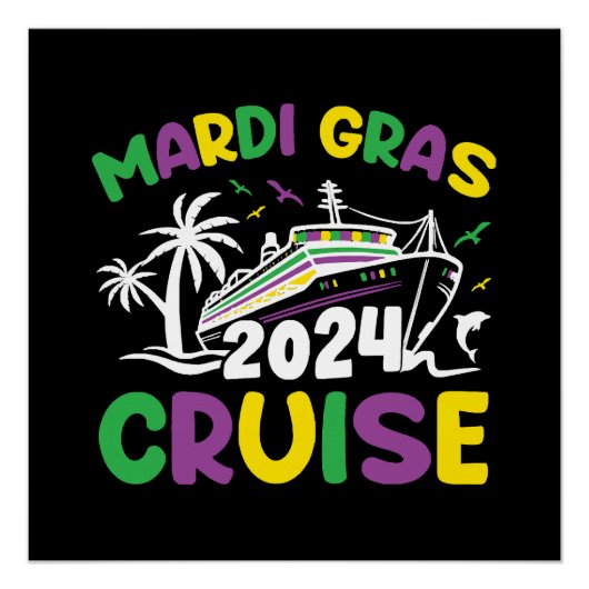 Poster Équipe de croisière Mardi Gras (Devant)