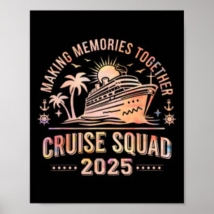 Poster Équipe de croisière pour créer des souvenirs ensem