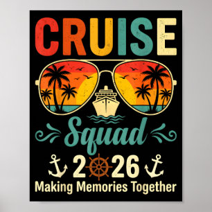 Poster Équipe de croisière vacances d'été 2026 famille as