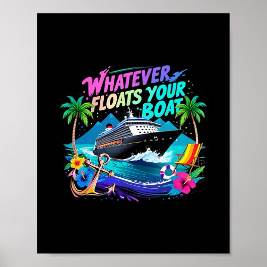 Poster Équipe de croisière Whatever Floats Your Boat Squa (Devant)