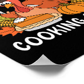 Poster Équipe de cuisine de Thanksgiving Équipe Chef de d (Coin)