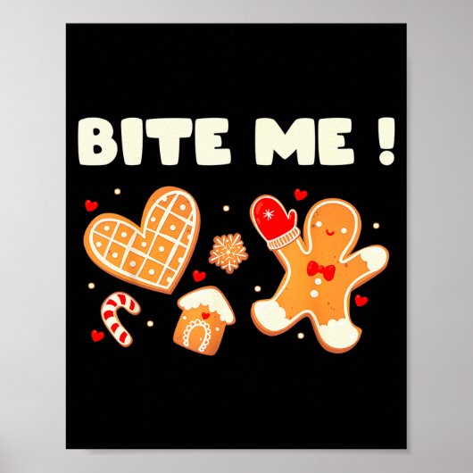 Poster Équipe de cuisson de biscuits Bite Me Vacances Gât (Devant)