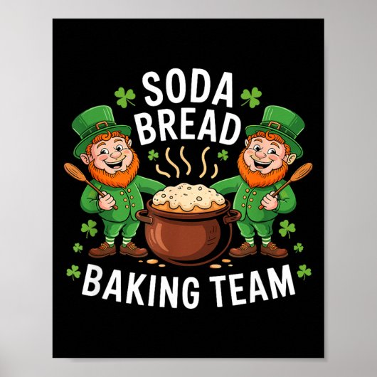 Poster Équipe de cuisson de pain de soda drôle Équipe de (Devant)