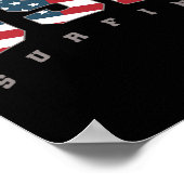 Poster Équipe de drapeau Usa Surf Support Athlète Surfing (Coin)