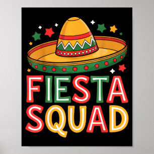 Poster Équipe de fiesta cinco de mayo musique latine fun 