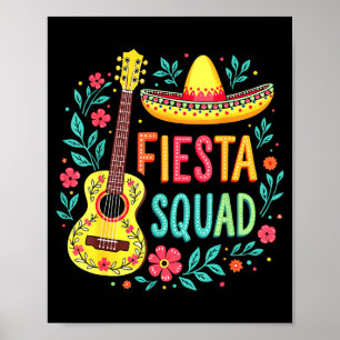 Poster Équipe de fiesta correspondance cinq mai fête mexi