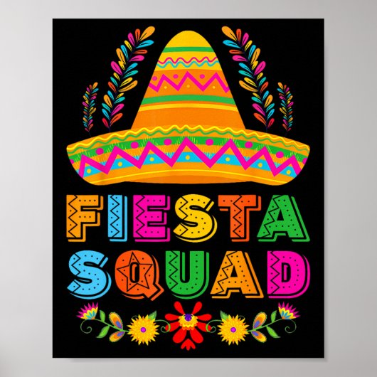 Poster Équipe de Fiesta Tacos Parti mexicain Fiesta Squad (Devant)