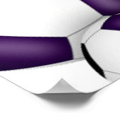 Poster équipe de football noir violet couleurs fête d'ann (Coin)