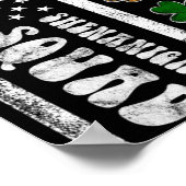 Poster Équipe de frasques de la Saint-Patrick Drapeau amé (Coin)
