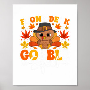 Poster Équipe de gobage de la réception drôle d'automne T
