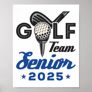 Poster Équipe De Golf Senior 2025 Graduation Night Cl De 