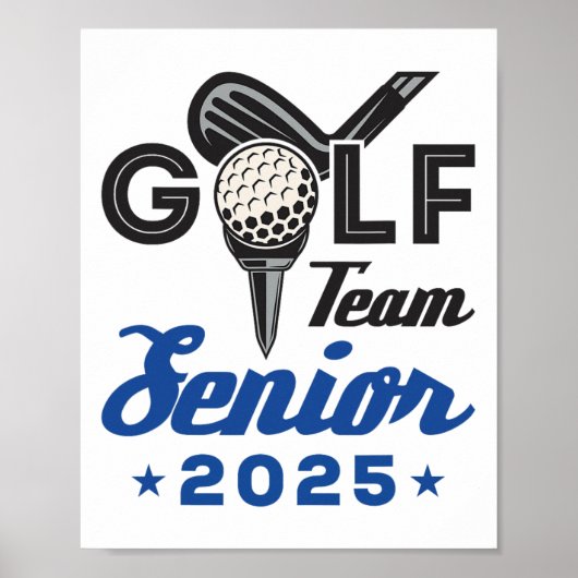 Poster Équipe De Golf Senior 2025 Graduation Night Cl De  (Devant)