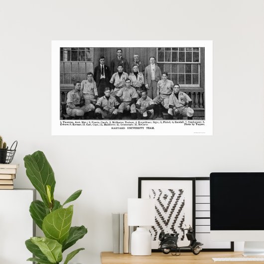 Poster Équipe de Harvard de baseball 1904 (Bureau à domicile)