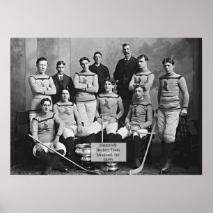 Poster Équipe de hockey shamrock, Montréal, QC 1899"