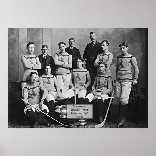 Poster Équipe de hockey shamrock, Montréal, QC 1899" (Devant)