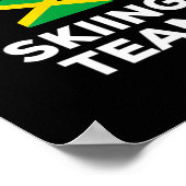 Poster Équipe de Jamaïque de ski Drapeau jamaïcain (Coin)