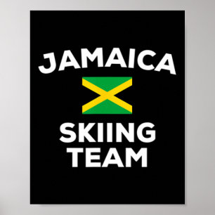 Poster Équipe de Jamaïque de ski Drapeau jamaïcain