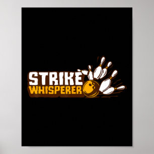 Poster Équipe de la Ligue de Bowler Funny de Whisperer
