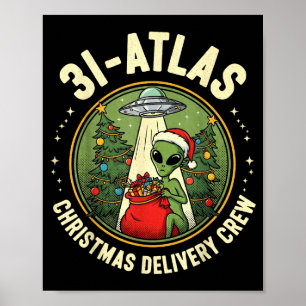 Poster Équipe de livraison de Noël 3i_atlas Alien Père No