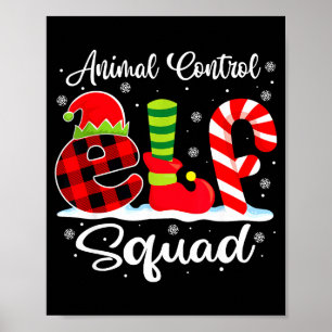 Poster Équipe de lutin de contrôle animalier Officier de 