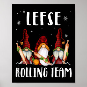 Poster Équipe de marche gauche Gnomes Noël Noël Noël Joye