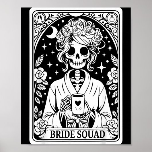 Poster Équipe de mariée squelette mariage enterrement de  (Devant)