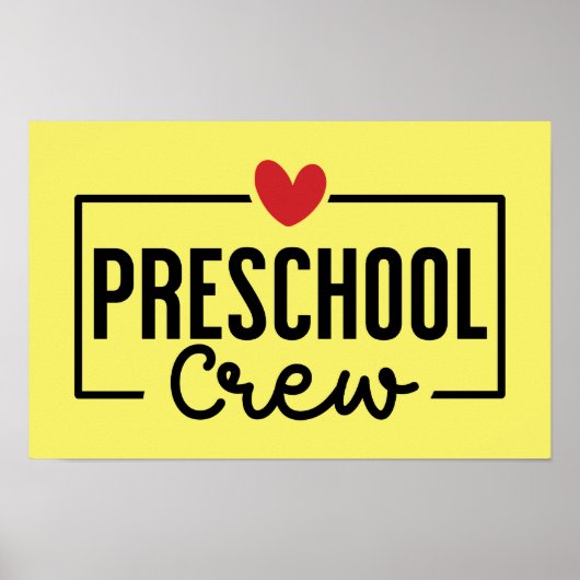 Poster Équipe de maternelle Équipe de préscolaire (Devant)