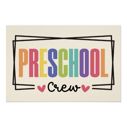 Poster Équipe de maternelle Équipe préscolaire (Devant)